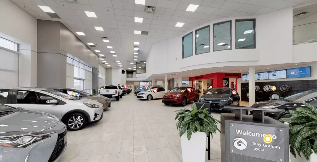 Dealership with cars for sale