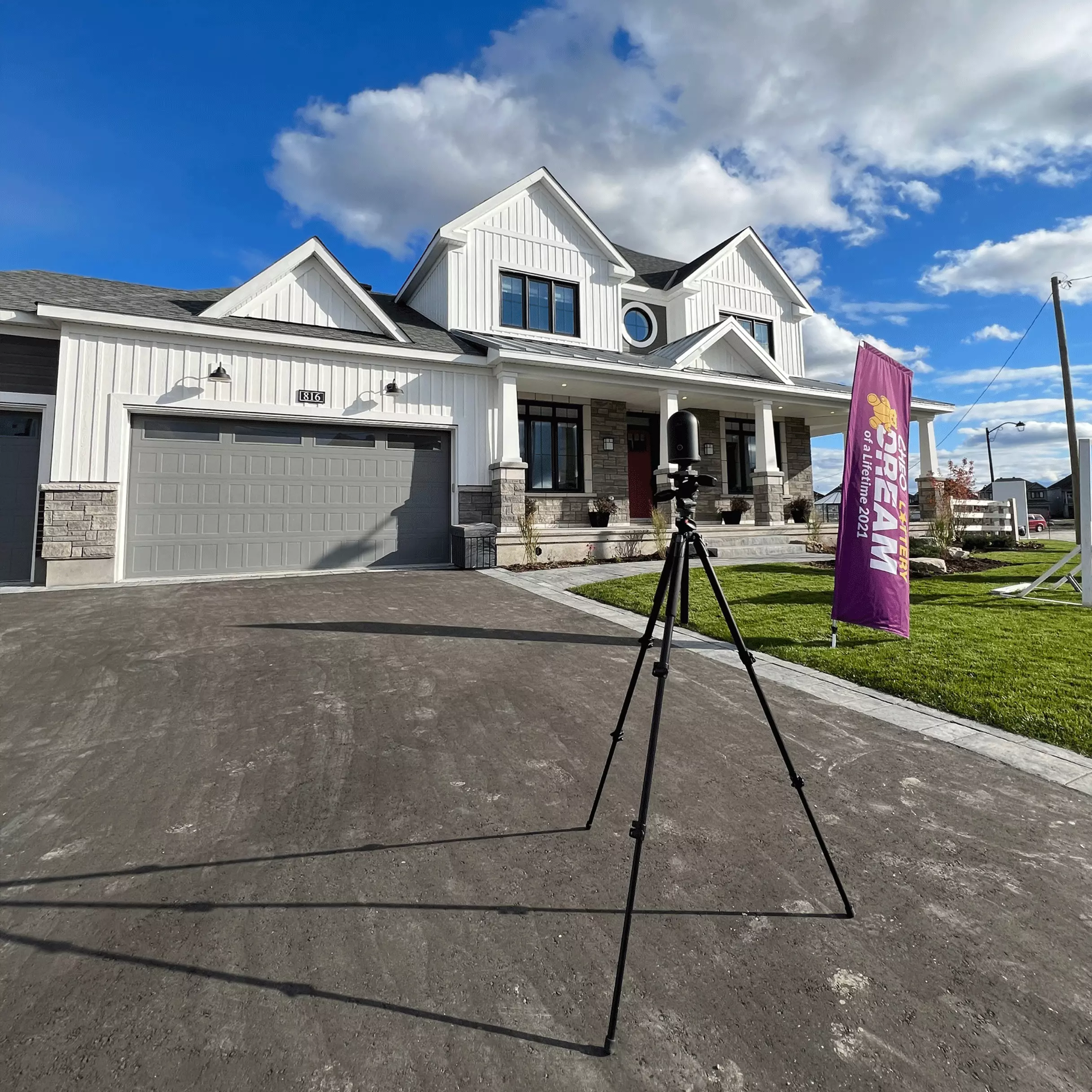 BLK60 In Front Of A Model Home For a Matterport Home Model Virtual Tour