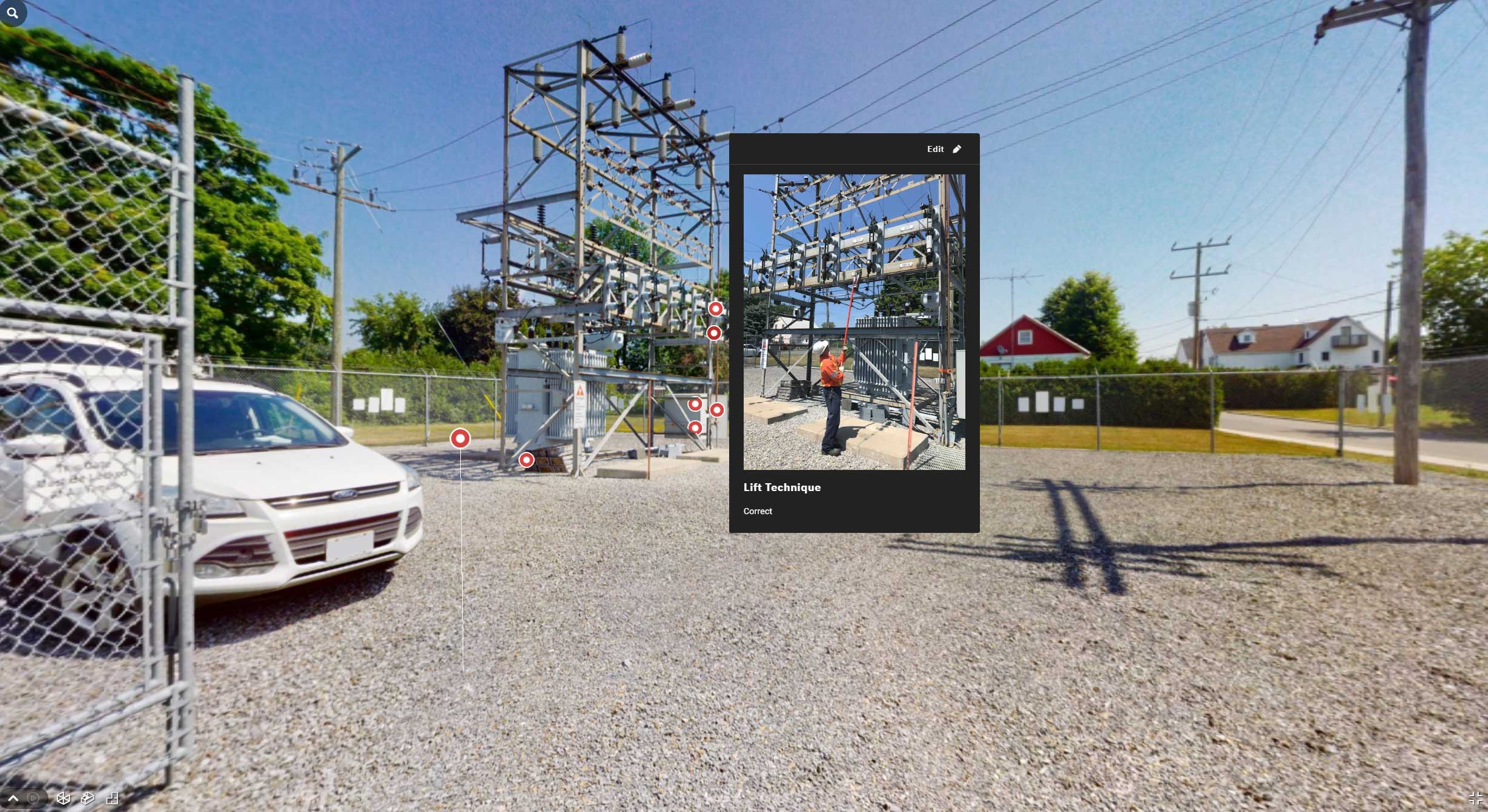 3D Tour and Image for Virtual Training of Distribution Station