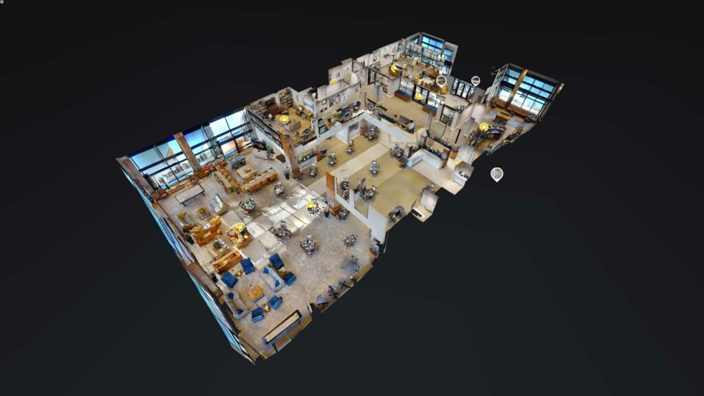 Dollhouse view of a Matterport 3D virtual tour