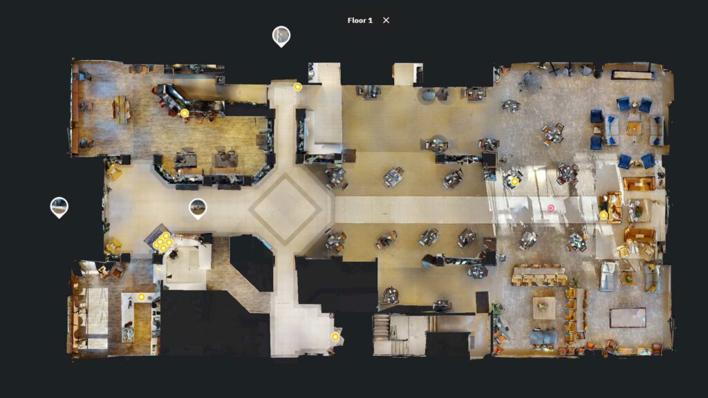 Floorplan view of a Matterport 3D virtual tour