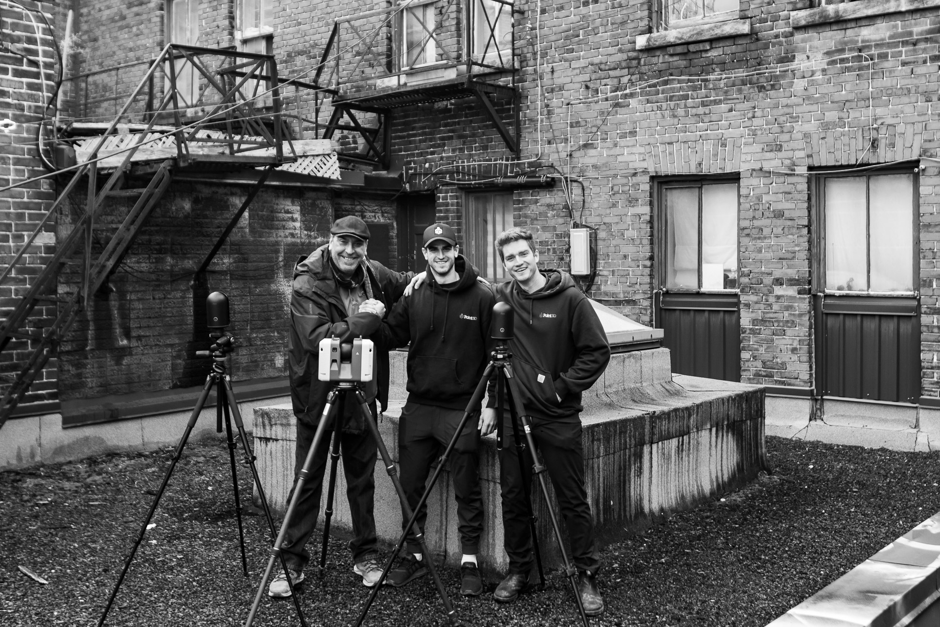 Point3D And UTAG3DVISION The guys with two BLk360 and RTC360 laser scanners on a job in Montreal, Camada