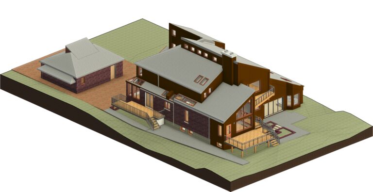 As-Built Renovation Revit Model A residential building Revit model prepared before renovation.